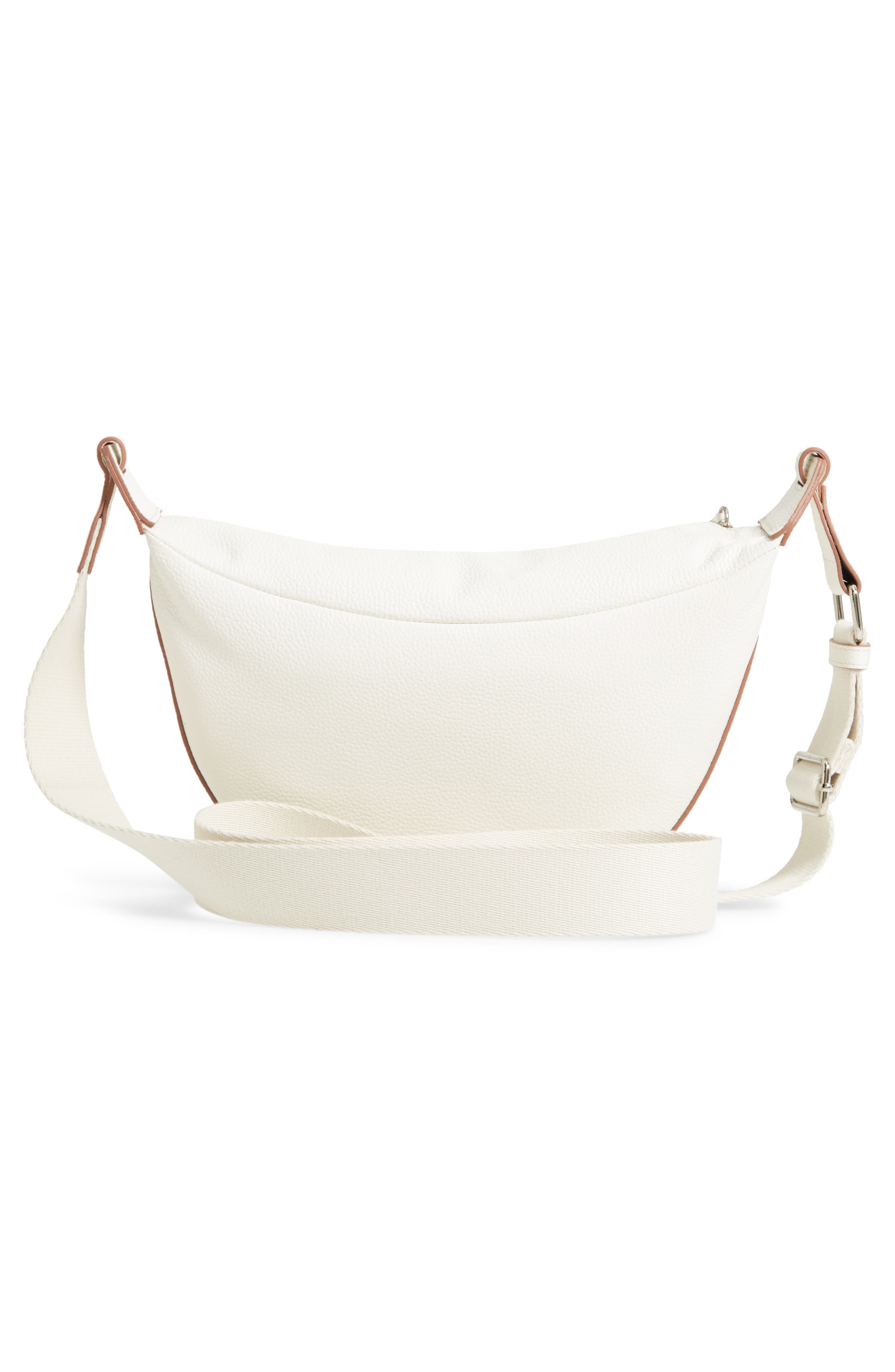 Kayla Leather Sling Crossbody Bag, Alternate, color, WHITE SNOW