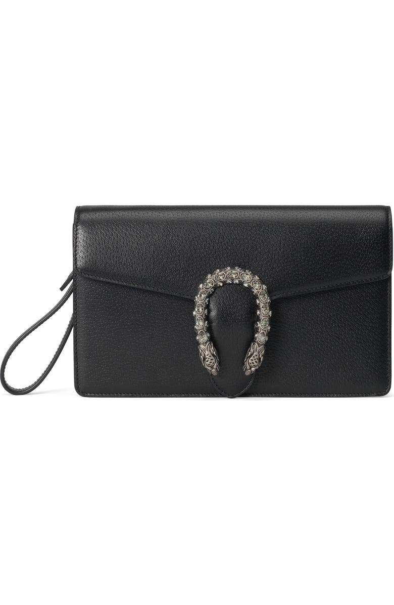 Gucci Leather Wristlet, Main, color,