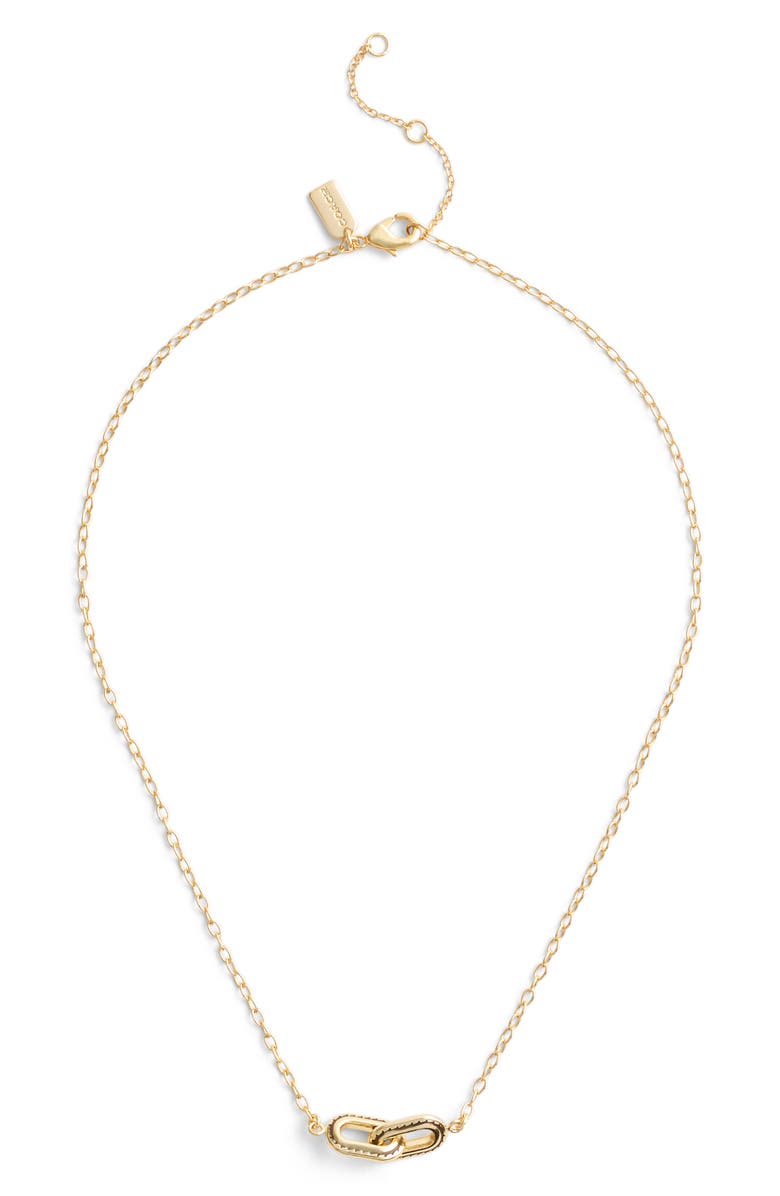 COACH Link Pendant Necklace, Main, color,