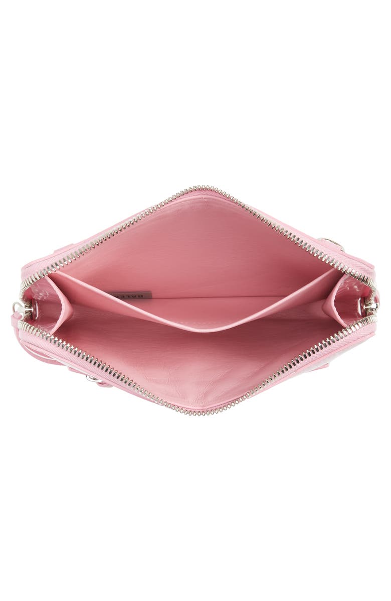 Balenciaga Neo Classic Croc Embossed Leather Crossbody Pouch, Alternate, color,