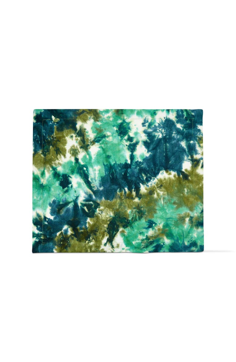tag Blue Multi Tie Dye Cotton Placemat for Summer Dining, Main, color, Blue