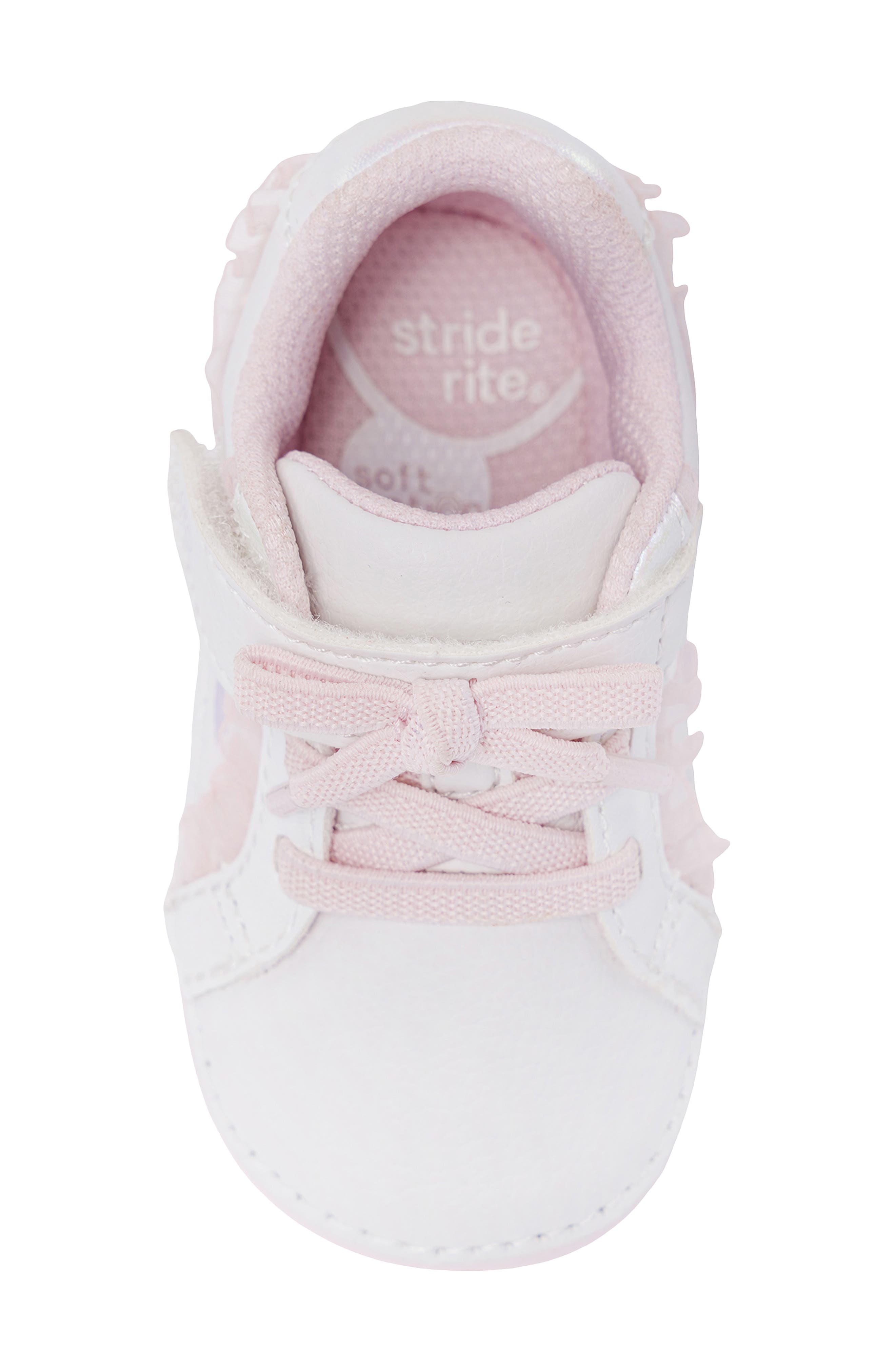 Kids' Glimmer Bow Mini Sneaker, Alternate, color, WHITE/PINK
