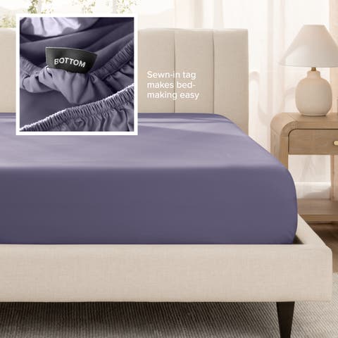 400 Thread Count Organic Cotton Sateen Fitted Sheet