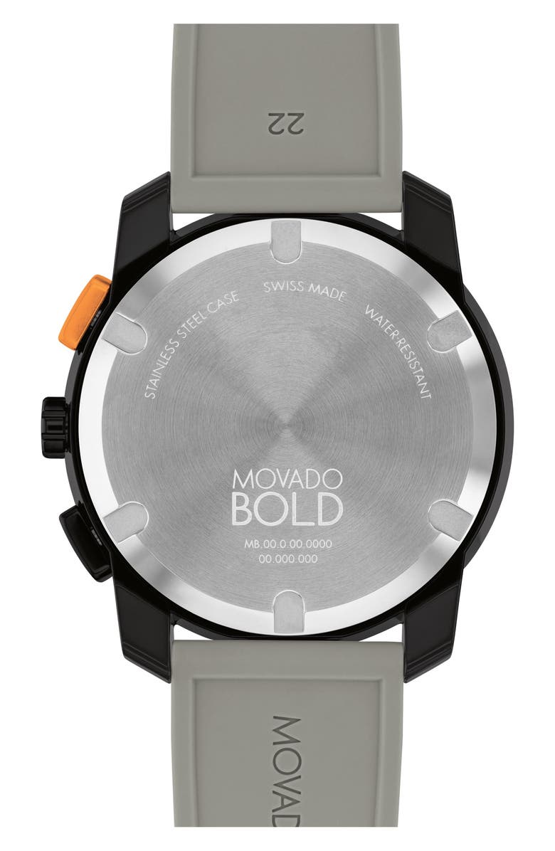 Movado Bold TR90 Chronograph Silicone Strap Watch, 43.5mm, Alternate, color,