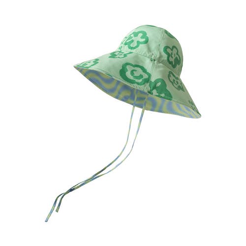 Lost Pattern Nyc "day Dream" Reversible Sun Hat In Green