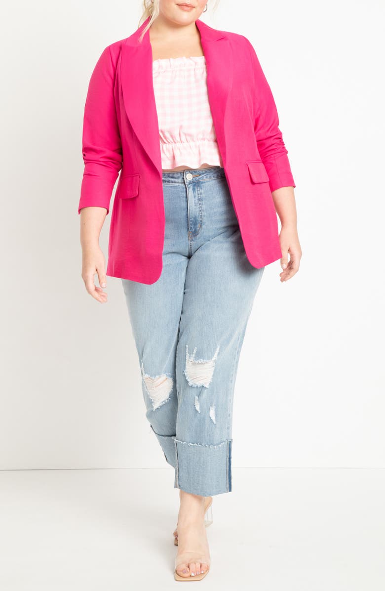 ELOQUII Relaxed Blazer, Alternate, color, 