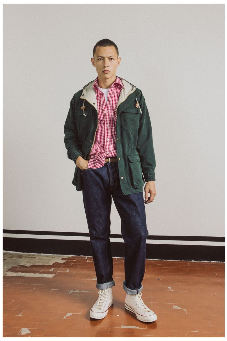 911 Superjohn Japanese Selvedge 5-Pocket High-Waist Denim Pants, Alternate, color, Indigo Rinse