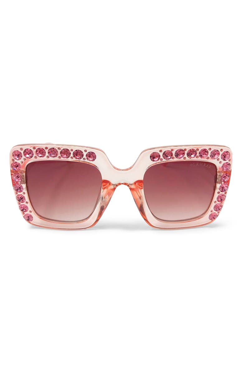 GlamBaby Bella Crystal Frame Sunglasses, Main, color, Pink