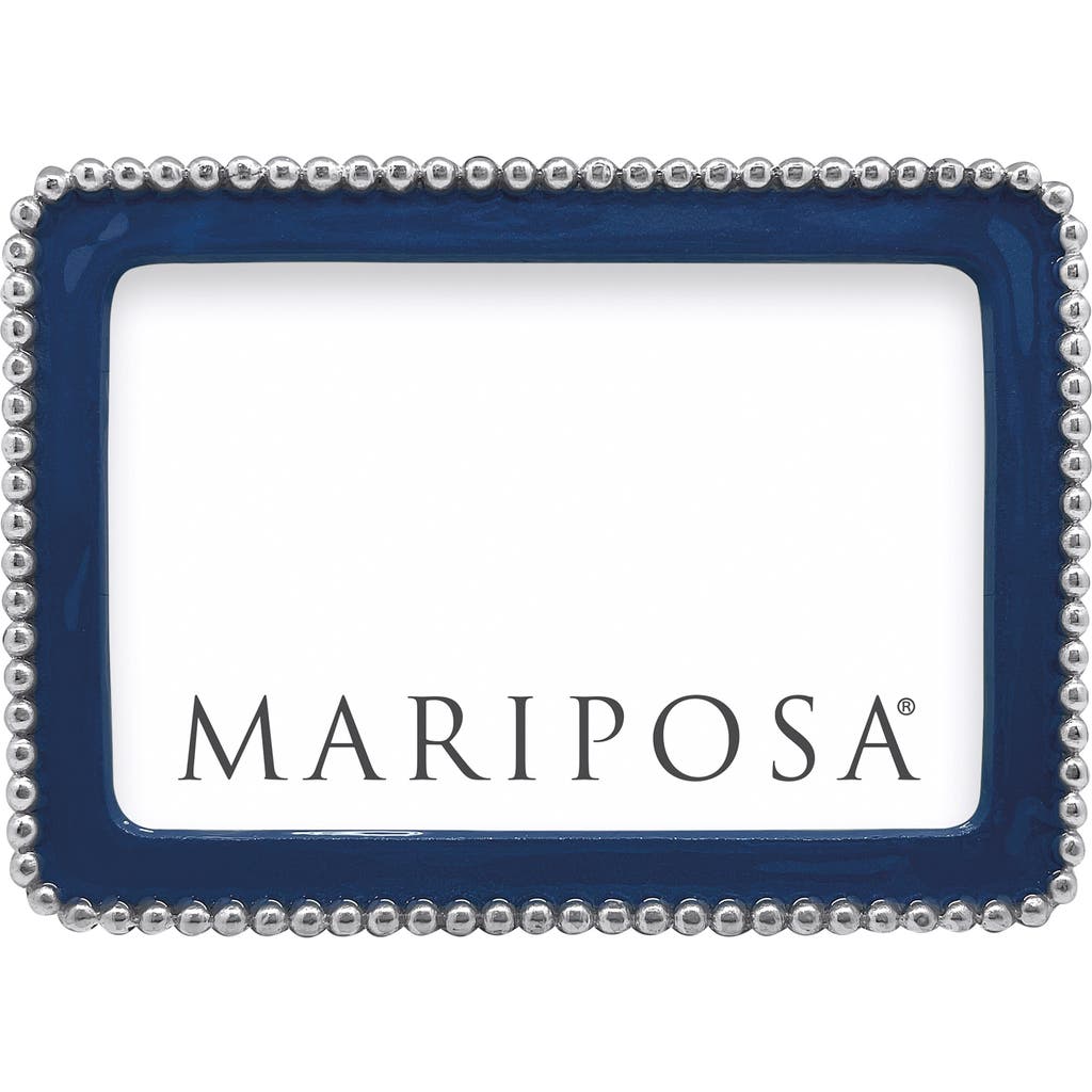 Mariposa Beaded Sand Cast Aluminum Picture Frame in Blue  product