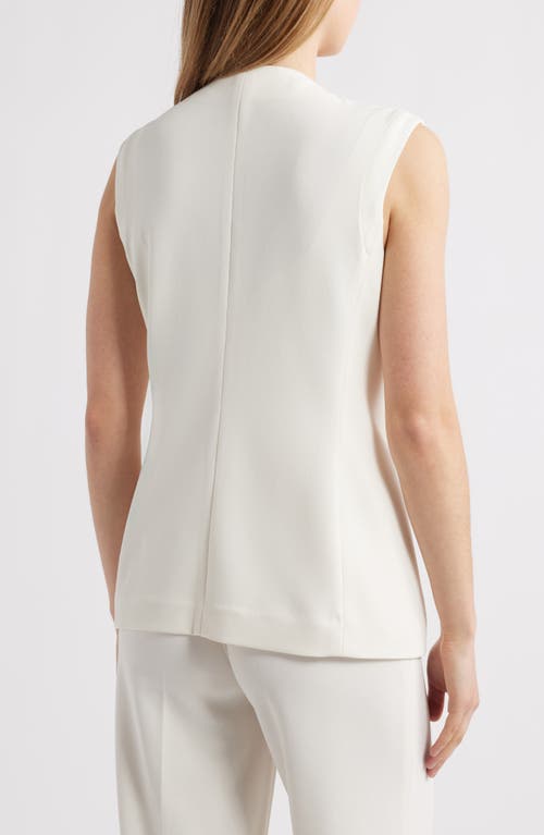 ANNE KLEIN ANNE KLEIN LONGLINE CREPE VEST