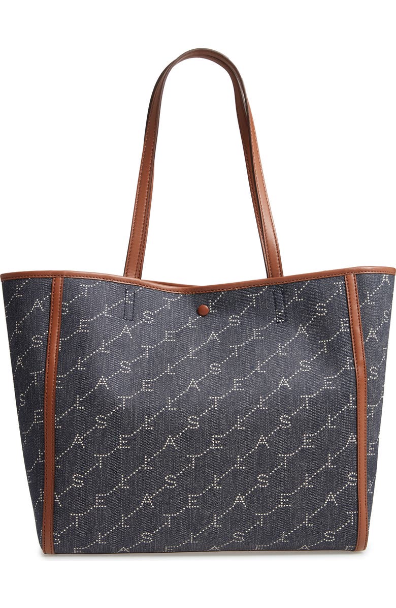 Stella McCartney Logo Canvas Tote, Main, color,