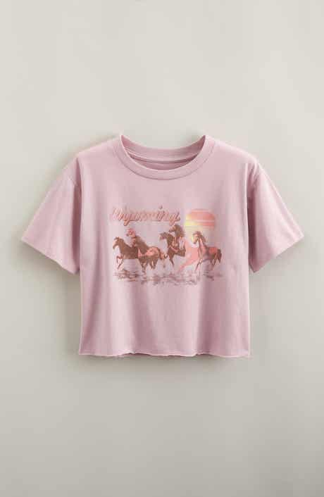 Treasure & Bond Kids' Crop Cotton Graphic T-Shirt