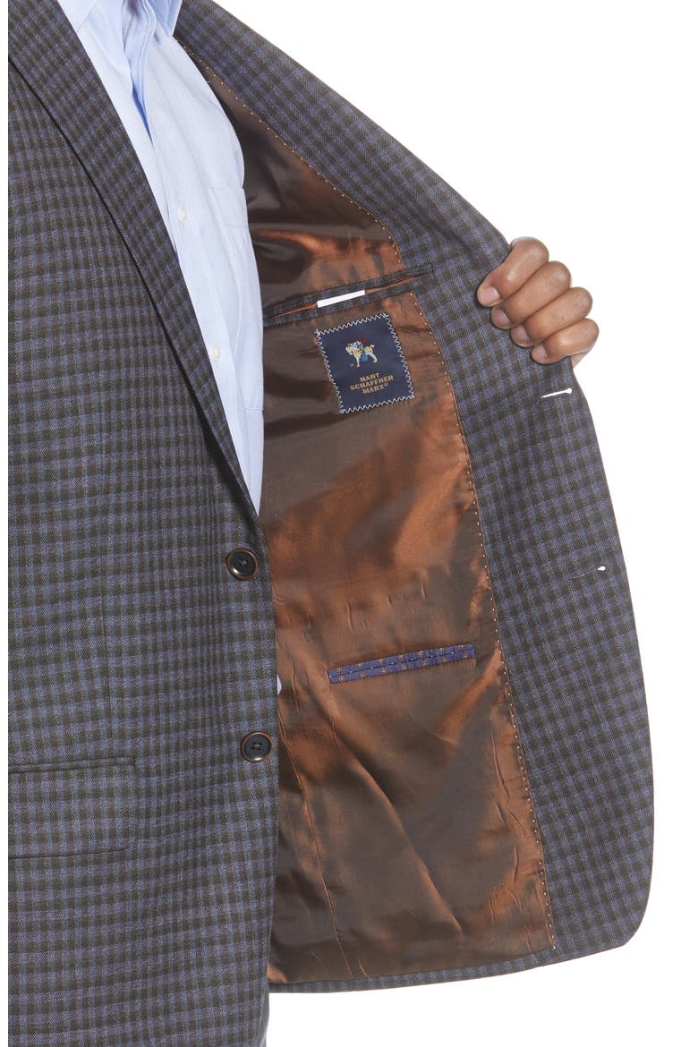 Classic Fit Plaid Wool Sport Coat, Alternate, color, DARK BLUE