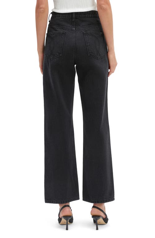 Bardot Cindy Wide Full Leg Jeans In Washed Black