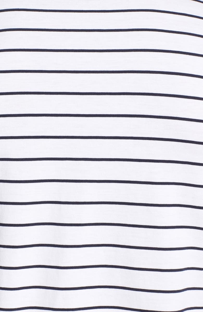 Brooks Brothers Stripe Supima<sup>®</sup> Cotton Crewneck T-Shirt, Alternate, color,
