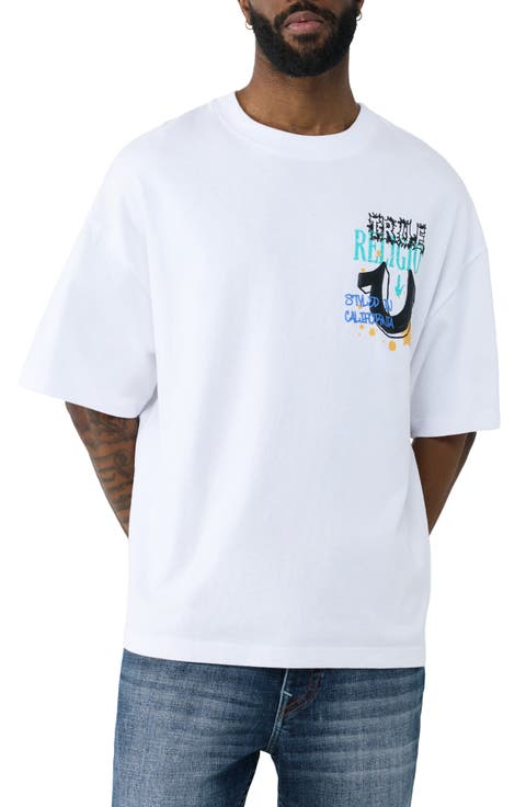 Concert Buddha Oversized Cotton Graphic T-Shirt