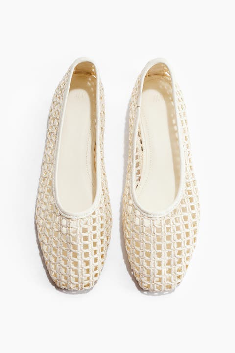 Straw Ballet Flats