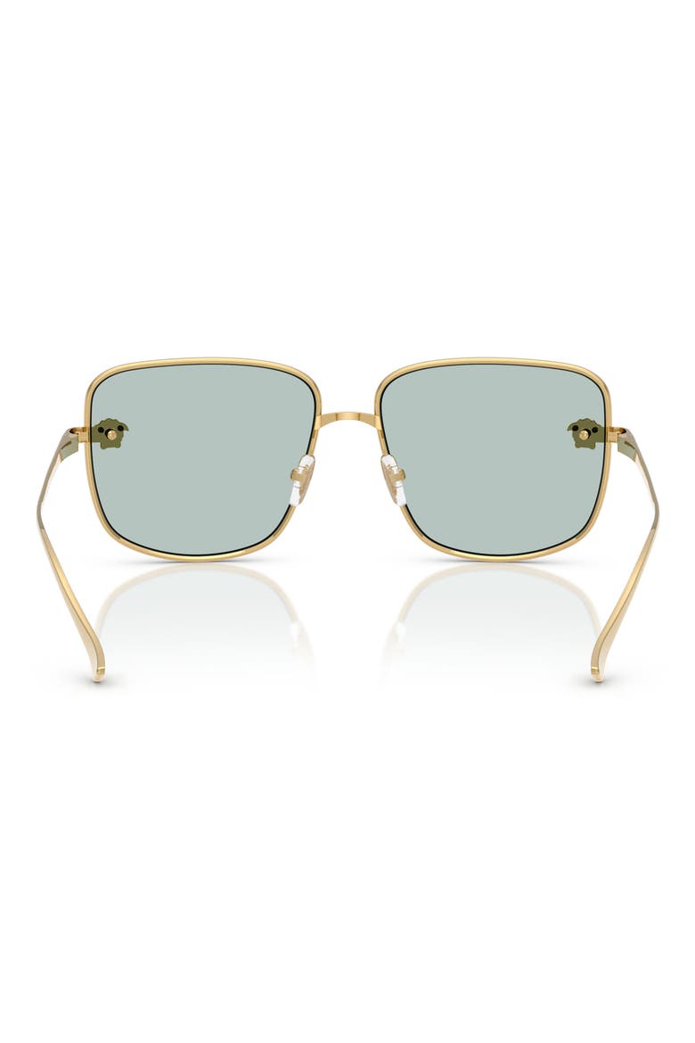 59mm Square Sunglasses, Alternate, color, GOLD/ AQUA