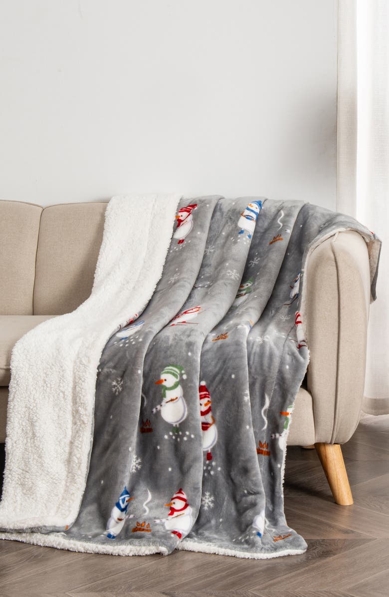 Thumbnail for Shearling Lined Throw Blankets For Winter Decor