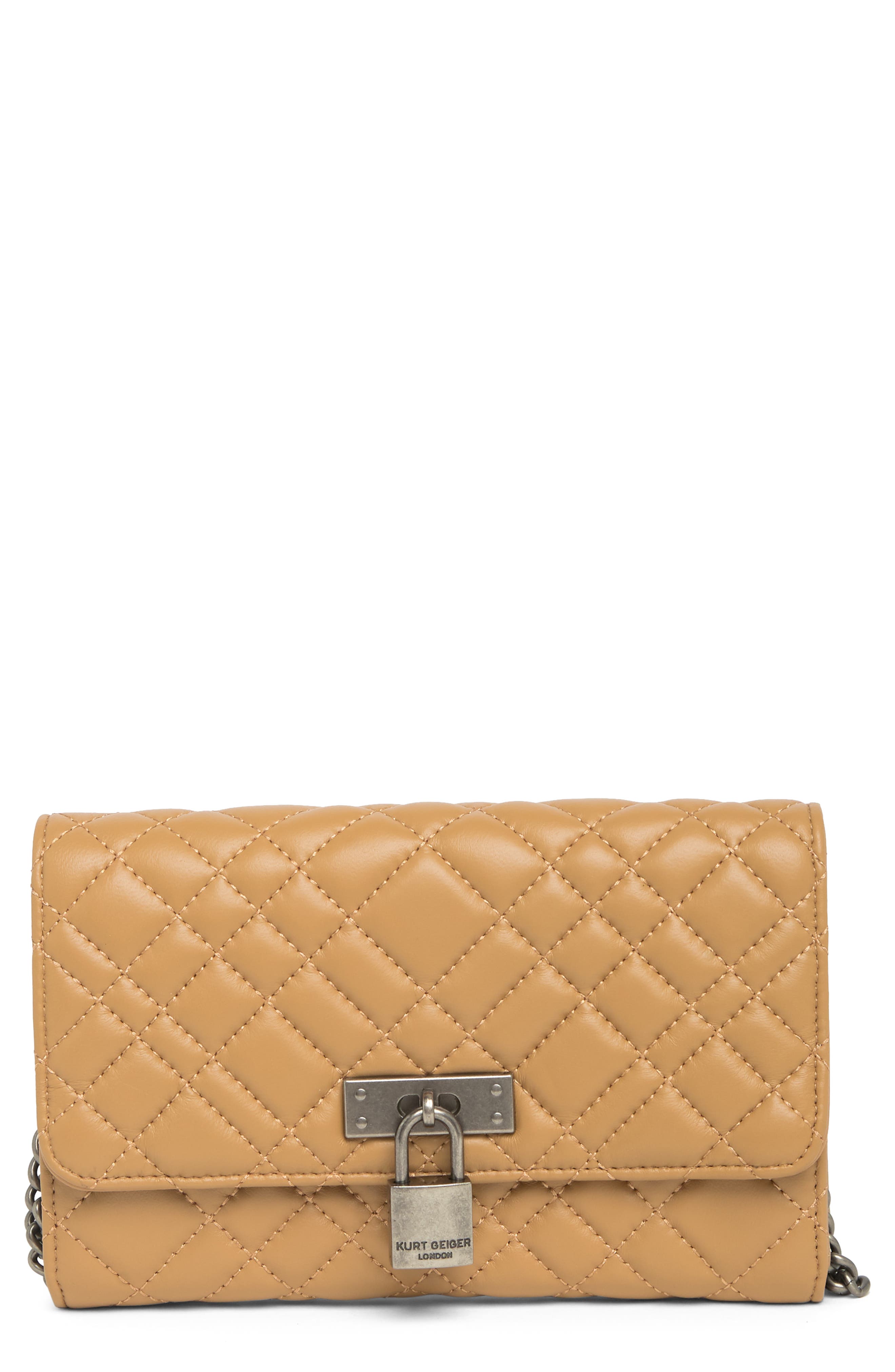 Kurt Geiger London KURT GEIGER Brixton Quilted Chain Wallet, Main, color, 