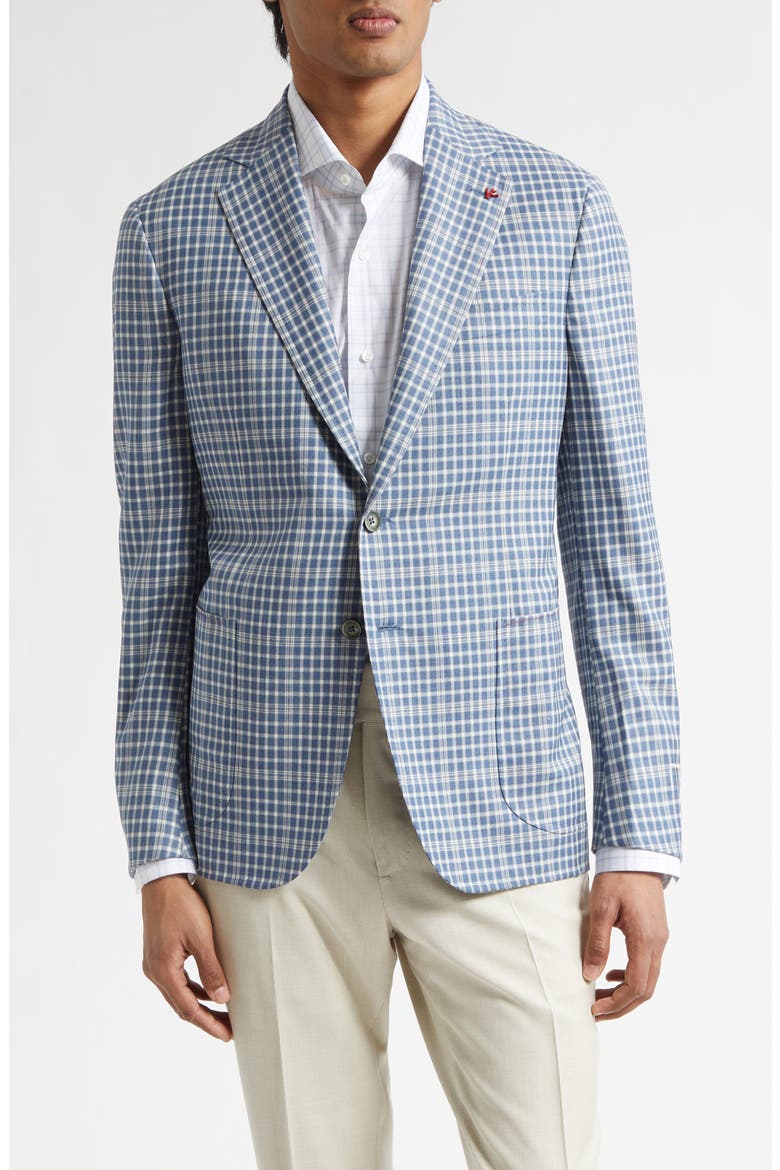 Delain Check Wool Sport Coat, Main, color, PASTEL BLU 740