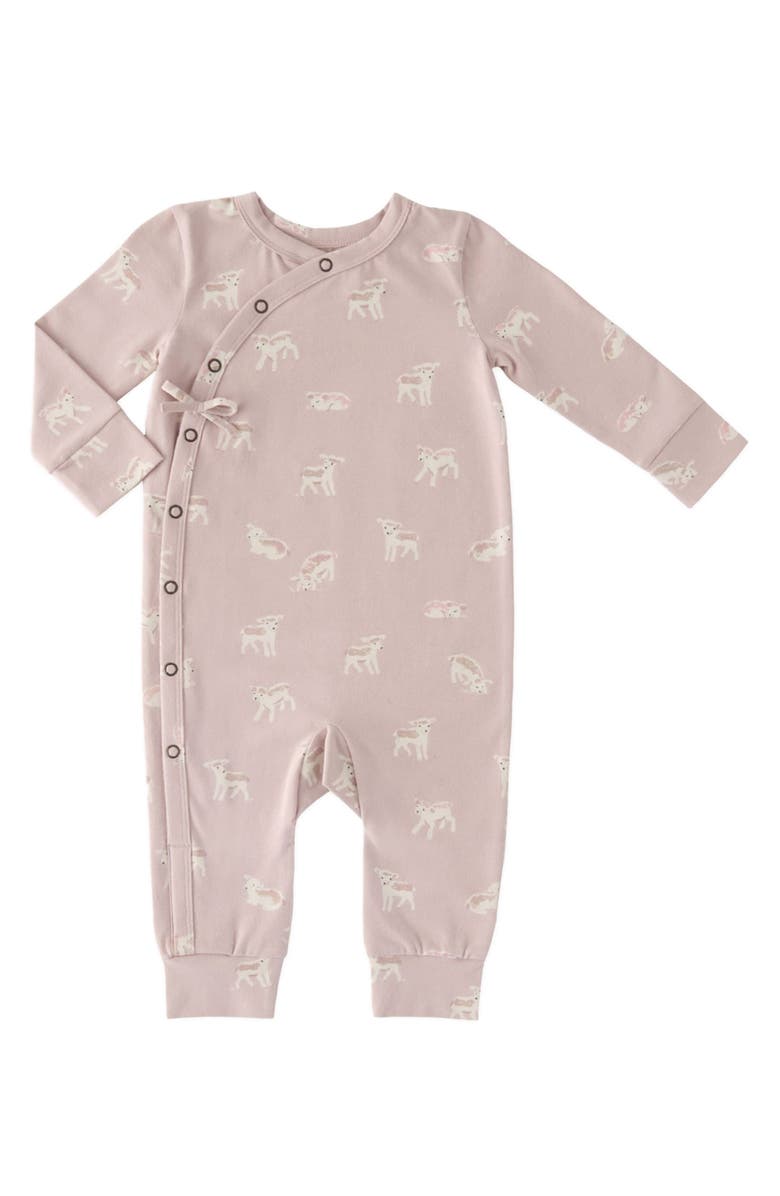 Pehr The Littles Stretch Organic Cotton Romper, Main, color, Dear Lamb