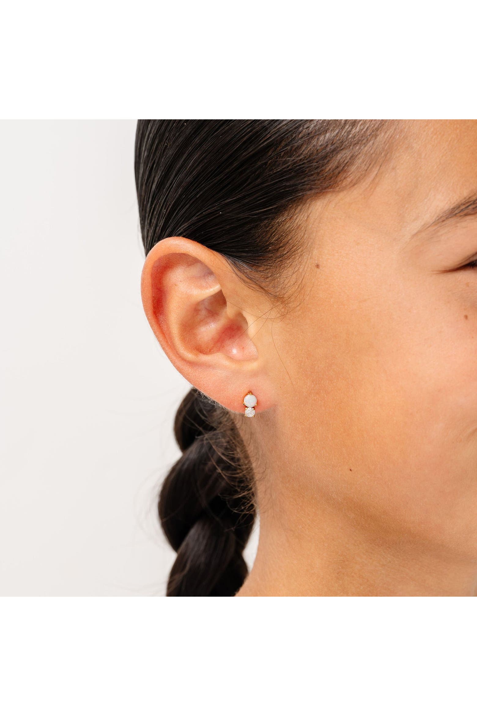 Pip Quantity Pip Pop Opal Dual Hypoallergenic Flatback Stud Earrings | Nordstrom