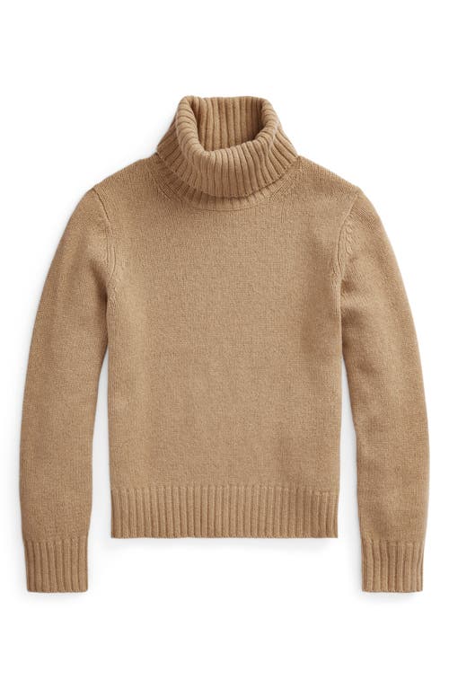 Polo Ralph Lauren Wool Turtleneck Sweater In Brown