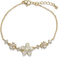 LA MENO Crystal Flower Bracelet