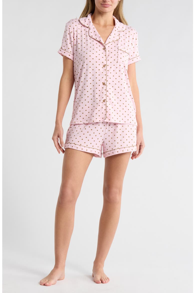 Dixie Short Pajamas, Main, color, BROWN DOT ON PINK