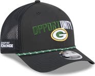 New Era Men's New Era Black Green Bay Packers 2025 Inspire Change 9FORTY M-Crown Adjustable Hat