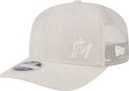 New Era Men's New Era Light Beige Miami Marlins Flawless 9SEVENTY Stretch-Snap Hat