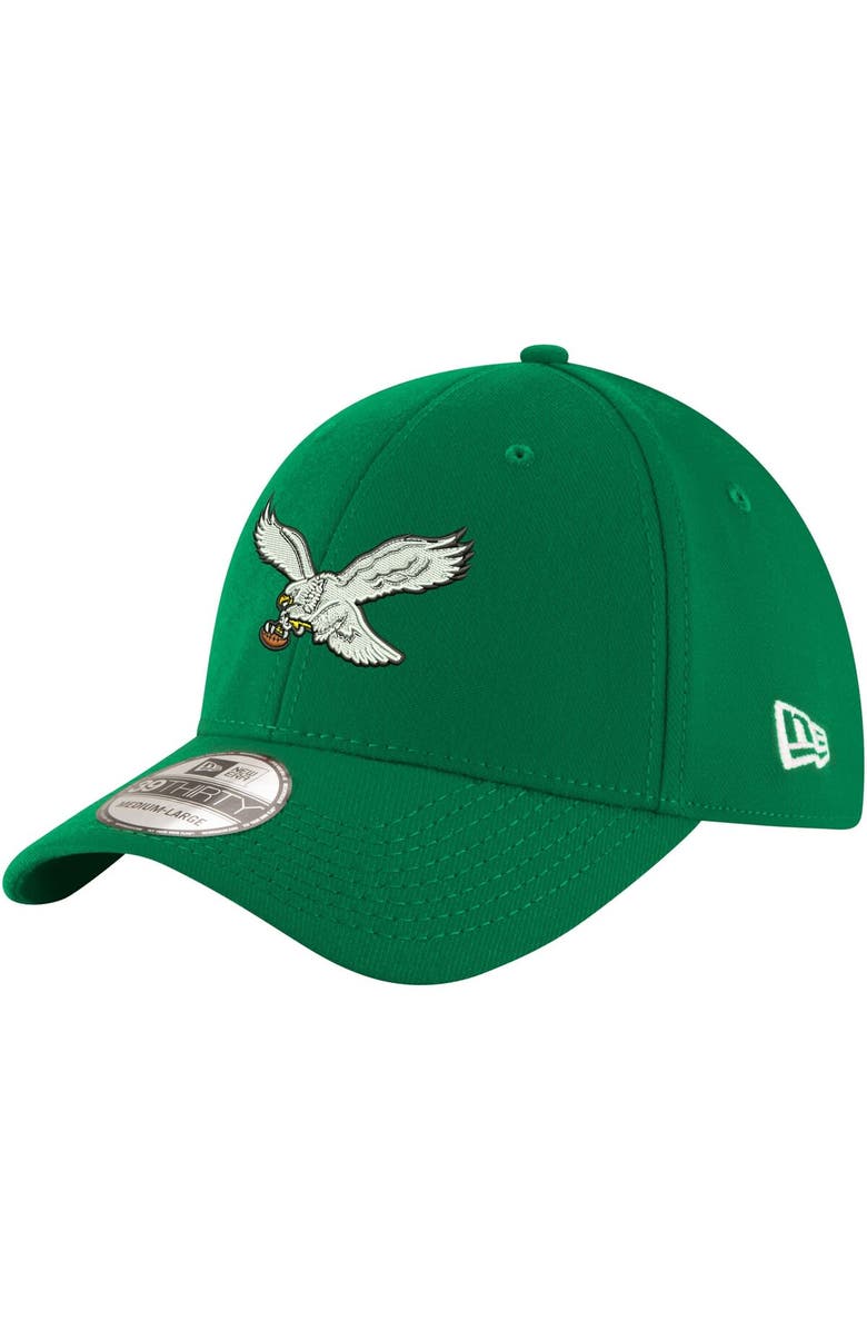 New Era Men's New Era Kelly Green Philadelphia Eagles Historic 39THIRTY Flex Hat, Main, color,
