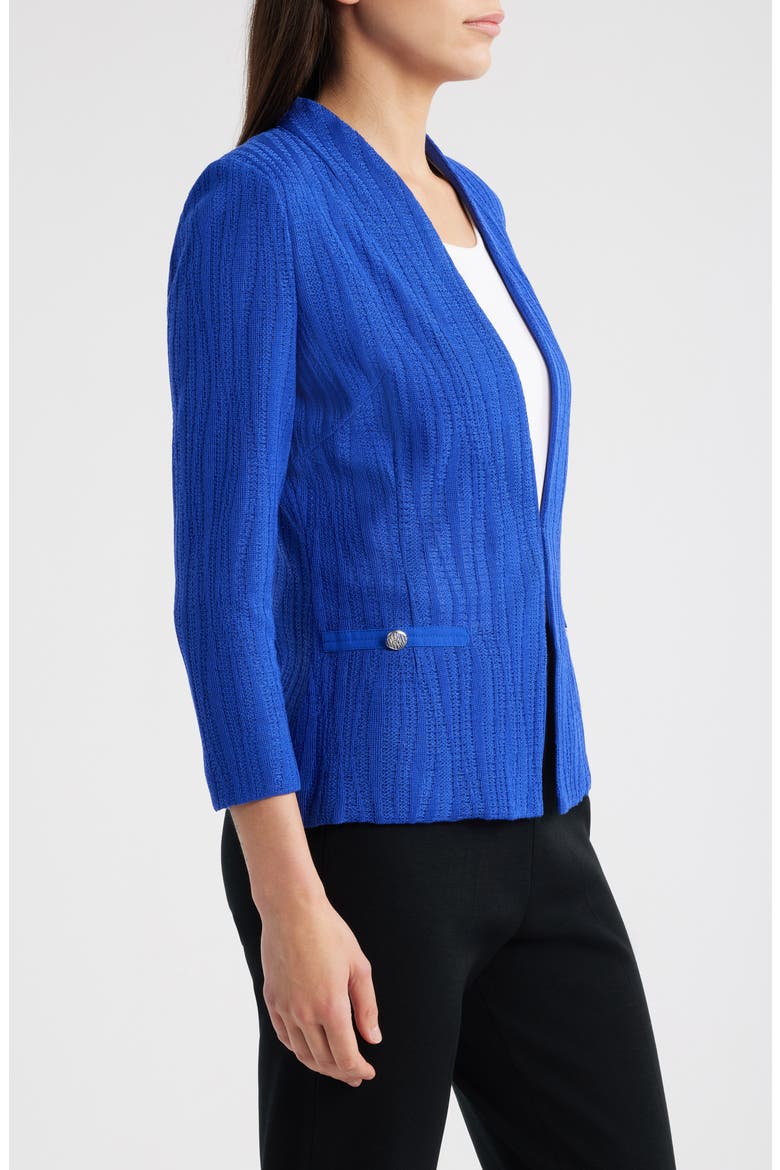 Tailored Fit Textured Wave Knit Jacket, Alternate, color, SAPPHIRE SEA