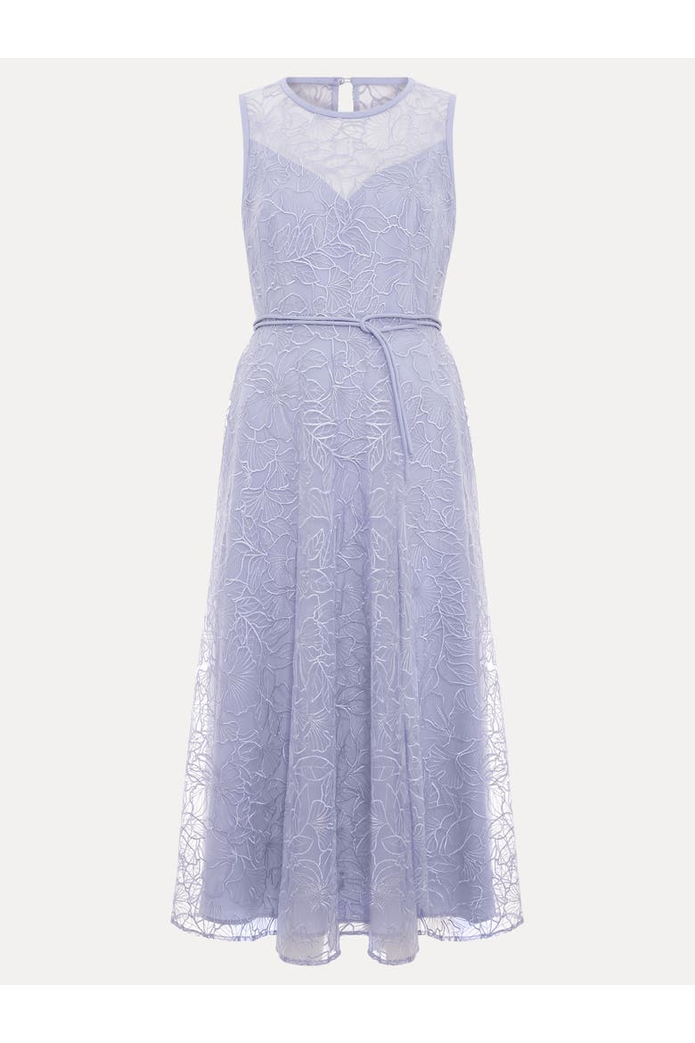 Sakura Floral Embroidered Lace Dress, Alternate, color, Pale Blue