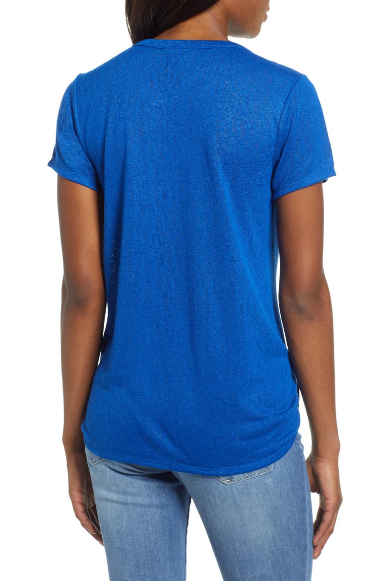 Side Tie Tee, Alternate, color, TRUE BLUE
