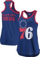 G-III SPORTS BY CARL BANKS Women's G-III Sports by Carl Banks Royal Philadelphia 76ers Showdown Scoop-Neck Racerback Tank Top