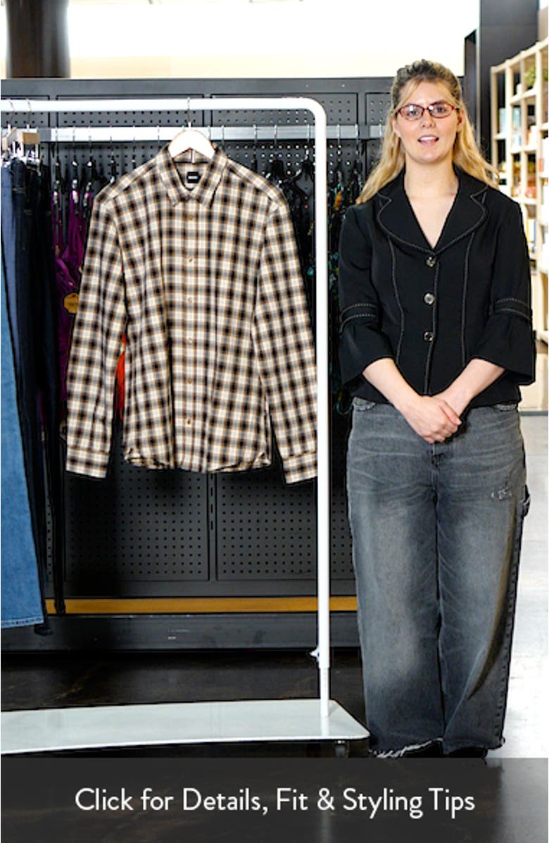 Roan Slim Fit Plaid Cotton Button-Up Shirt, sales video thumbnail