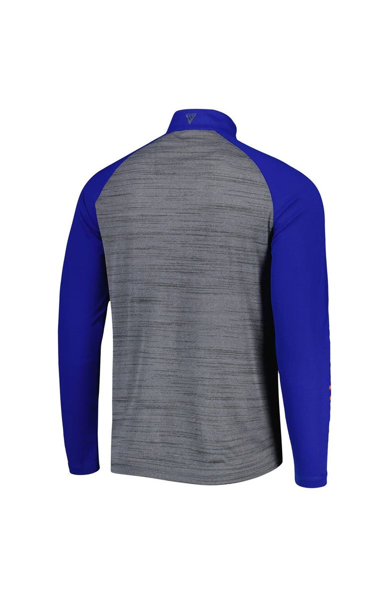 LEVELWEAR Men's Levelwear Heather Gray New York Mets Vandal Raglan Quarter-Zip Top, Alternate, color, Heather Gray