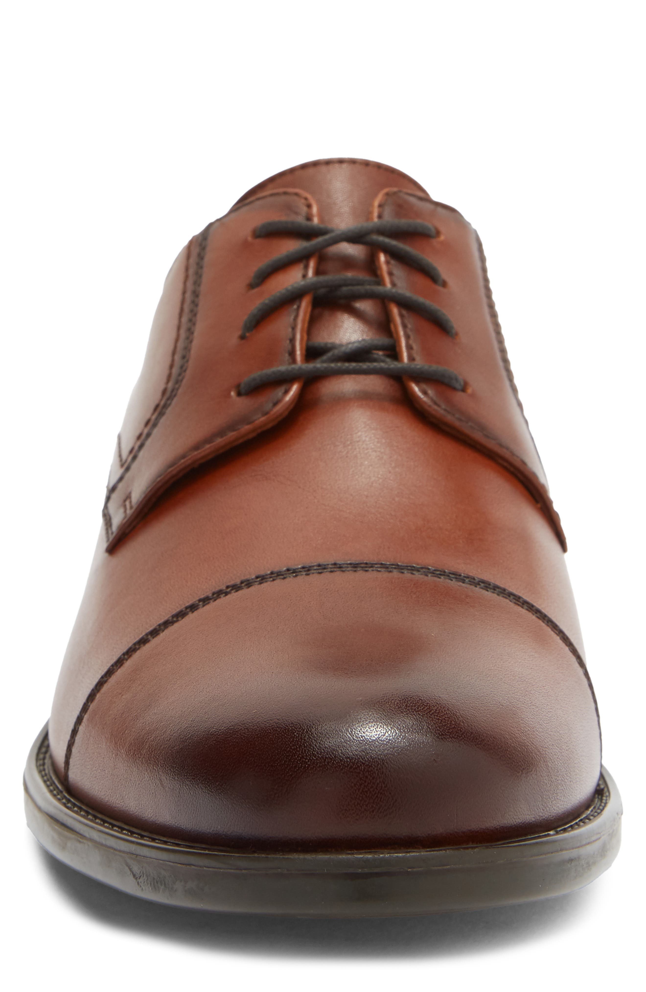 Focal Cap Toe Derby, Alternate, color, COGNAC