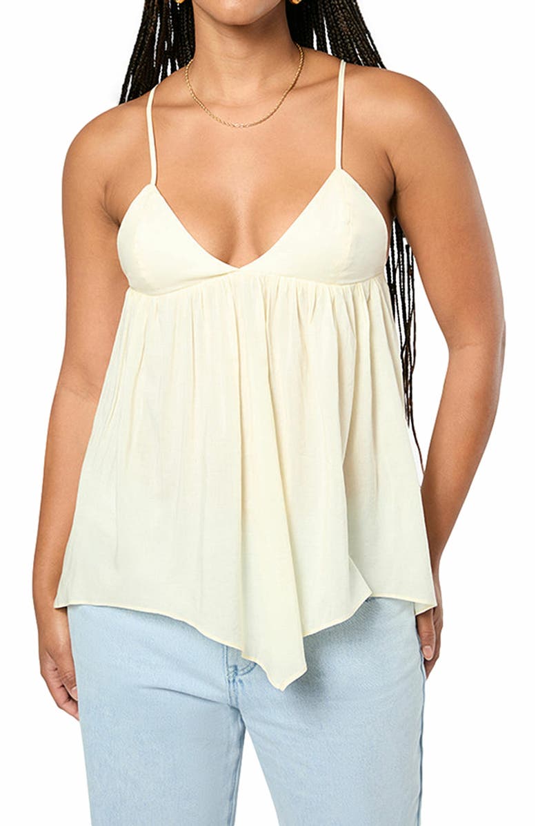 WeWoreWhat Flowy Triangle Cami Top, Alternate, color, Ivory