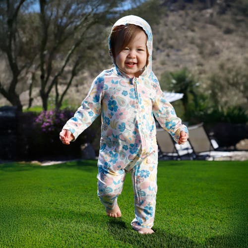 Uv Skinz Hooded Everyday Romper In Multi
