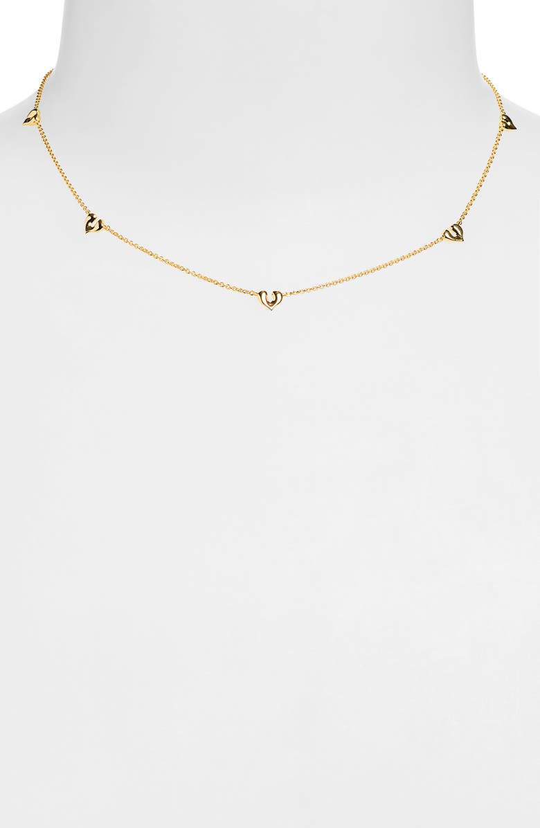 Missoma Molten Heart Mini Charm Choker, Alternate, color, Gold