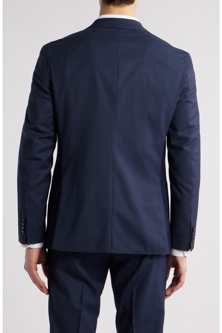 Huge Slim Fit Houndstooth Microcheck Sport Coat, Alternate, color, DARK BLUE