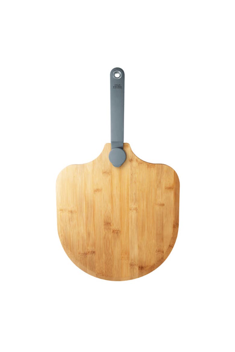 Glazed Pizza Stone, Pizza Peel, and Pizza Cutter Set, Alternate, color, Bamboo/Cordierite