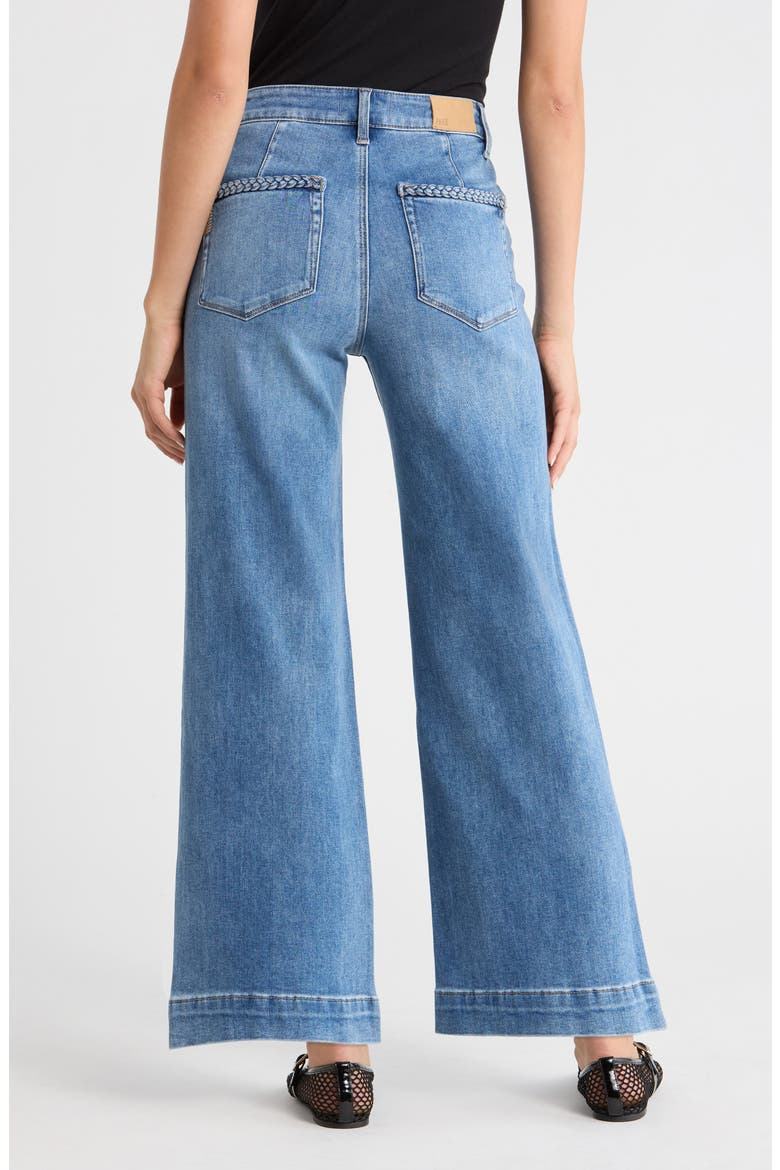 Anessa Braided Pocket High Waist Ankle Wide Leg Jeans, Alternate, color, ENCINO
