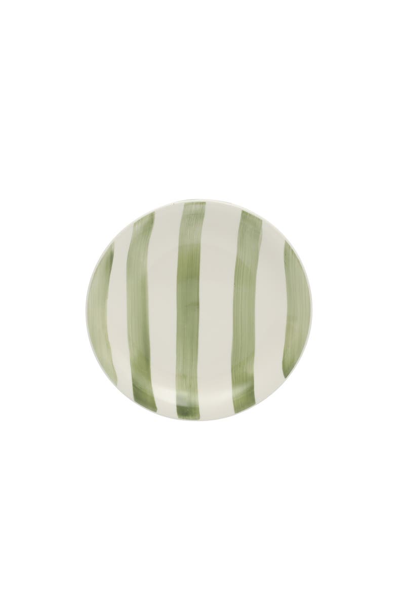 Kenwood Shores 16 Piece Stoneware Plates and Bowls Dinnerware Set, Alternate, color, Green