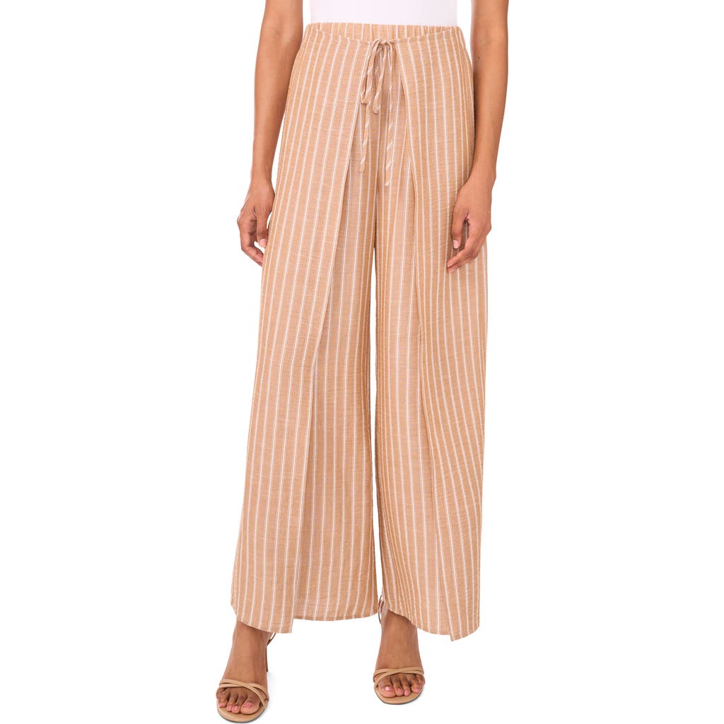 Halogen ® High Waist Crinkle Wrap Pants In Brown