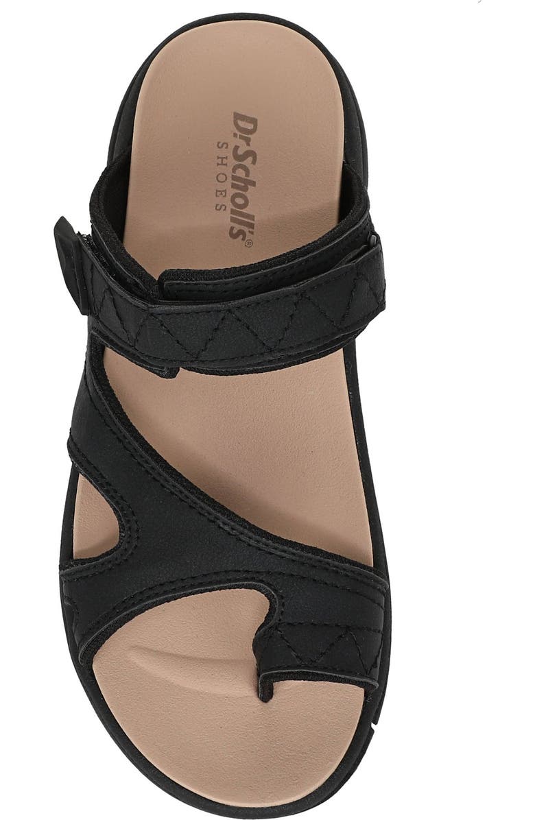 Dr. Scholl's Island Breeze Slide Sandal, Alternate, color, Black Faux Leather