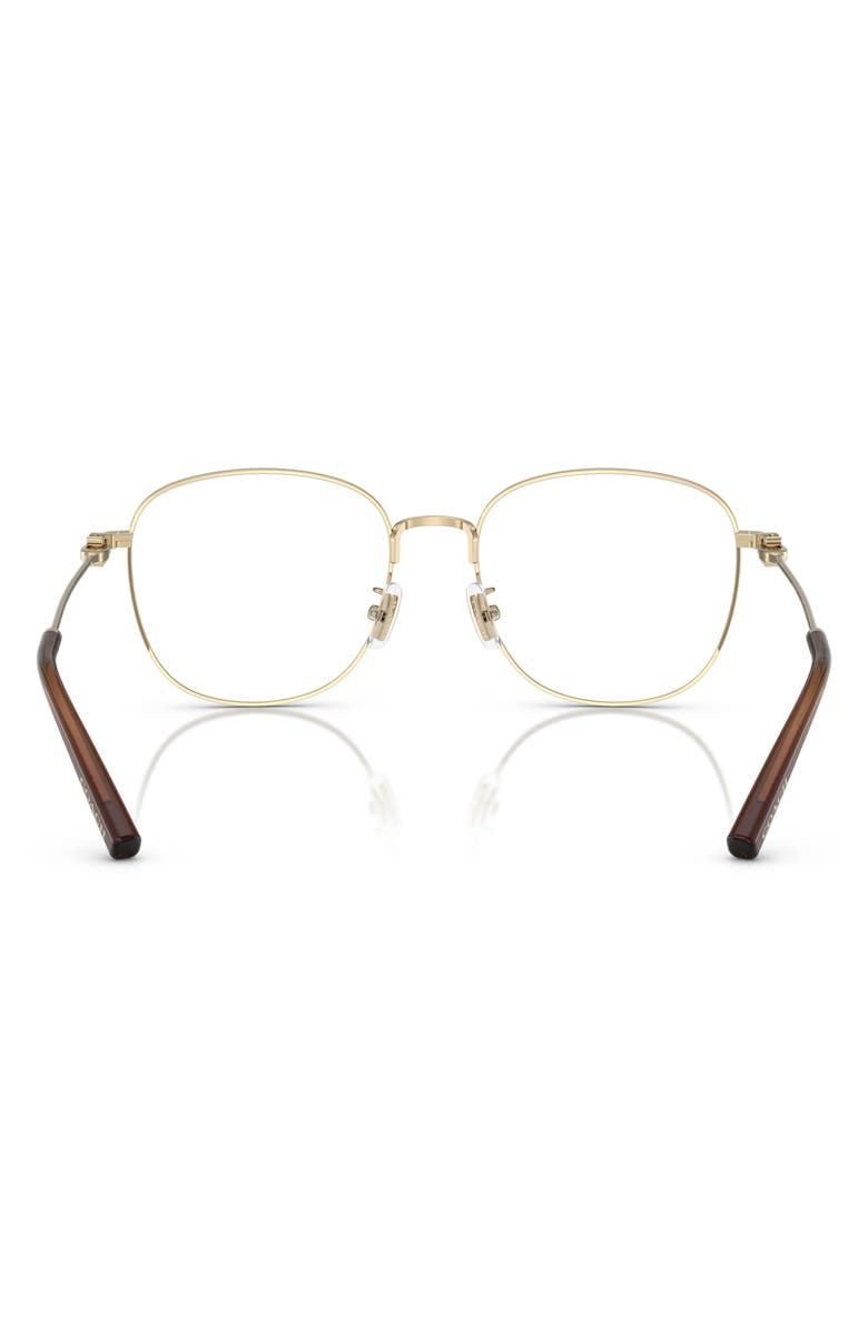 COACH 56mm Square Optical Glasses, Alternate, color, Shiny Light Gold / Demo Lens